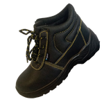 รองเท้าเซฟตตี้หุ้มส้น หนังแท้สีดำ รุ่นV-Pro หัวเหล็ก พื้นเหล็ก (มอก) กันไฟ กันน้ำมัน กันลื่น กันไฟไฟ้าสถิต ไซส์37-47