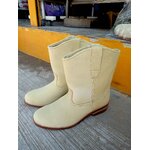 รองเท้าบูทเซฟตี้ หนังกลับสีครีม หัวกลาง กันกระแทก พื้น กันลื่น กันน้ำมัน กันไฟฟ้าสถิตย์ ไซส์39-48