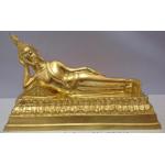 พระประจำวันเกิด อังคาร ปางไสยาสน์ หน้าตัก 5 นิ้ว เนื้อทองเหลือง ปิดทองแท้