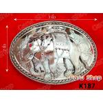 หัวเข็มขัด ลายช้าง