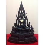 พระพุทธชินราช มวลสารผสมเหล็กน้ำพี้ สีดำ 9นิ้ว