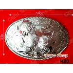 หัวเข็มขัด ลายสิงห์รวงข้าว