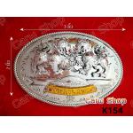 หัวเข็มขัดสแตนเลส ลายสิงห์ทองเหลือง