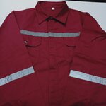 เสื้อช็อป ผ้าเวสปอยท์ สีเลือดหมู ไซส์ 3S - 2XL สำเนา สำเนา