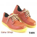 รองเท้าหุ้มส้น หนังช้างลายสีส้ม ไซส์36-45