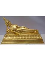 พระประจำวันเกิด อังคาร ปางไสยาสน์ หน้าตัก 5 นิ้ว เนื้อทองเหลือง ปิดทองแท้