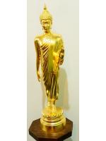 พระพุทธรูป ปางลีลา สูง 70 ซม. เนื้อทองเหลือง ลงรัก ปิดทองแท้