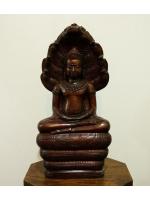 พระนาคปรก หลวงพ่อศิลา ขนาด 7 นิ้ว รมดำ มันปู