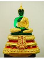 พระแก้วมรกต 9นิ้ว ชุดฤดูฝน ปิดทองแท้