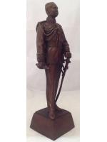 พระบรมรูป รัชกาลที่5 ชุดทหาร ประทับยืน รมดำมันปู 5นิ้ว