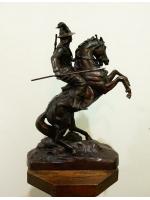 สมเด็จพระเจ้าตากสินมหาราช ทรงม้าศึก รูปหล่อทองเหลือง สูง40ซ.ม.