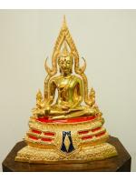 พระพุทธชินราช เนื้อทองเหลือง ขัดมัน 5นิ้ว