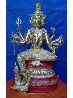 พระพรหม พิมพ์พิเศษ 9 นิ้ว เนื้อทองเหลือง ปิดทองแท้