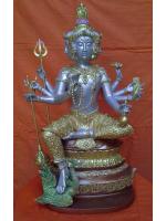 พระพรหม พิมพ์พิเศษ 9 นิ้ว เนื้อทองเหลือง ลงยาราชาวดี