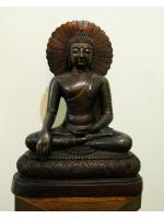 พระพุทธเมตตา หน้าตัก 9 นิ้ว รมดำ ปางมารวิชัย