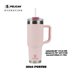 Pelican Porter 40oz 1180ml Tumbler - Blush - แก้วน้ำเก็บอุณหภูมิ เก็บความเย็น-ความร้อน 🇺🇸 เเท้💯 รับประกัน 1ปี