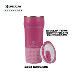 Pelican Cascade 22oz 650ml - Orchid - แก้วเก็บอุณหภูมิ เก็บความเย็น-ความร้อน เเท้💯 รับประกัน 1ปี