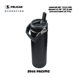 Pelican Pacific 26oz 770ml Bottle - Black - ขวดน้ำเก็บความร้อนและเย็น เเท้💯 รับประกัน 1ปี