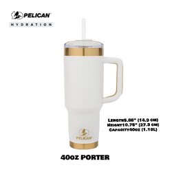 Pelican Porter 40oz 1180ml Tumbler - Arum Gold - แก้วน้ำเก็บอุณหภูมิ เก็บความเย็น-ความร้อน 🇺🇸 เเท้💯 รับประกัน 1ปี