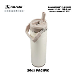 Pelican Pacific 26oz 770ml Bottle - Linen - ขวดน้ำเก็บความร้อนและเย็น เเท้💯 รับประกัน 1ปี