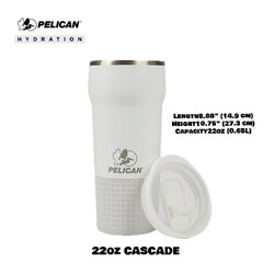 Pelican Cascade 22oz 650ml - White - แก้วเก็บอุณหภูมิ เก็บความเย็น-ความร้อน เเท้💯 รับประกัน 1ปี