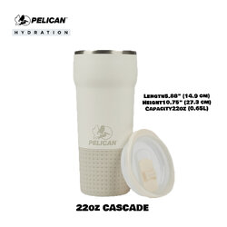 Pelican Cascade 22oz 650ml - Linen - แก้วเก็บอุณหภูมิ เก็บความเย็น-ความร้อน เเท้💯 รับประกัน 1ปี