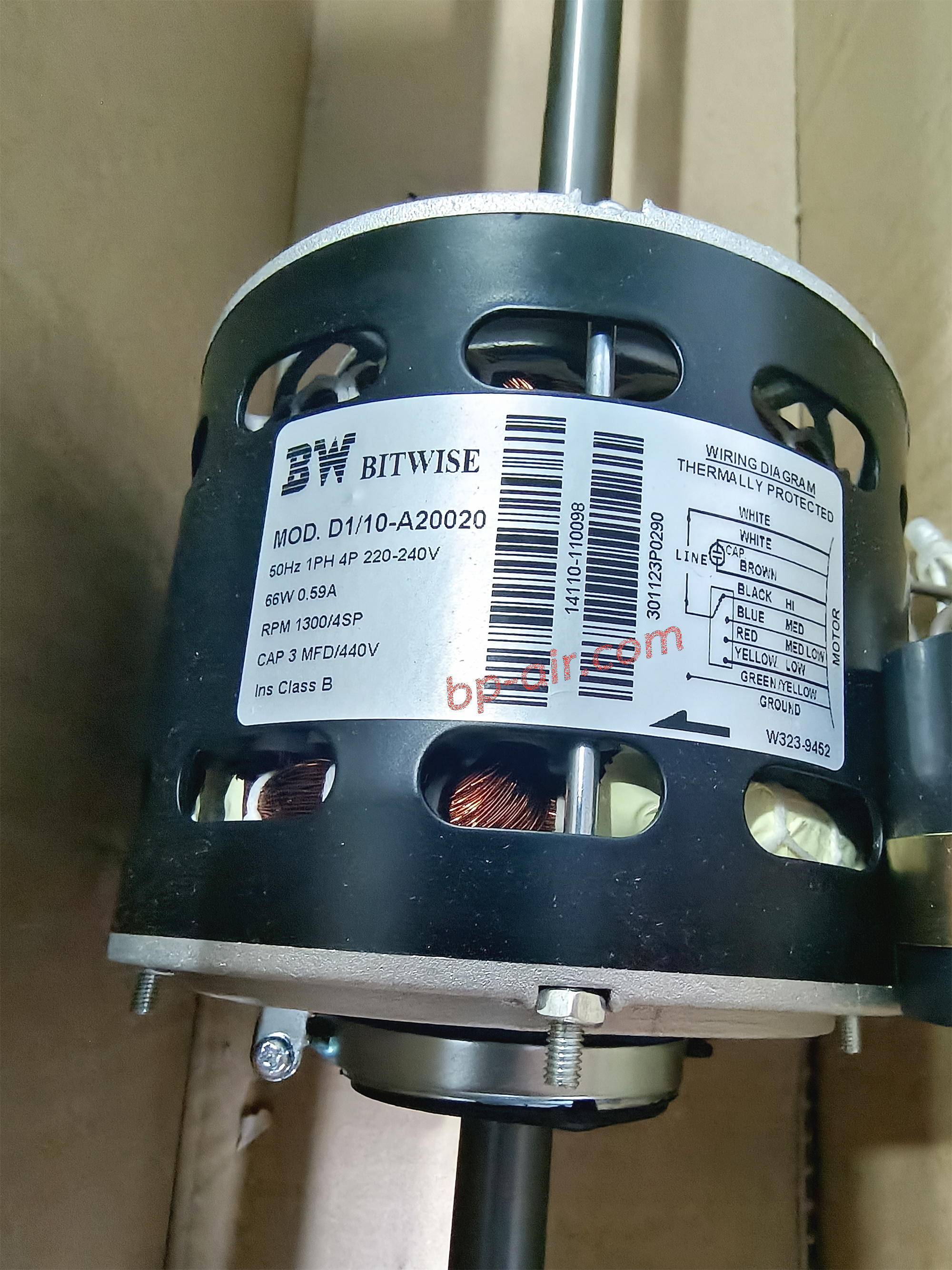 มอเตอร์คอยล์เย็นแกนยาว ขนาด 1/10HP D1/10-A20020