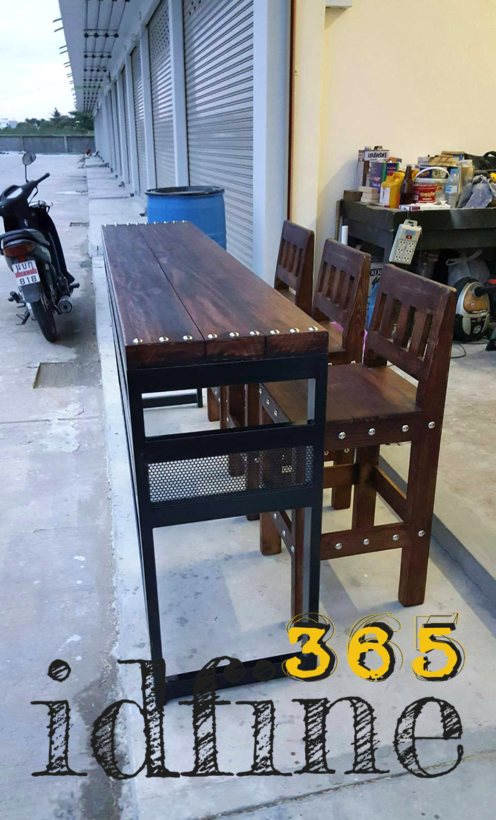 ชุดโต๊ะบาร์และเก้าอี้สตูล สไตล์ลอฟท์ คุณภาพดี ราคาถูกใจ