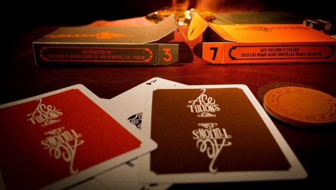 Ace Fulton's Brown Playing Cards