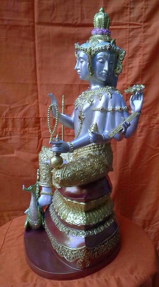 พระพรหม พิมพ์พิเศษ 9 นิ้ว เนื้อทองเหลือง ลงยาราชาวดี