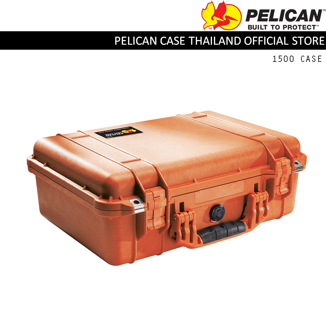 PELICAN 1500 CASE WITH FOAM - ORANGE
