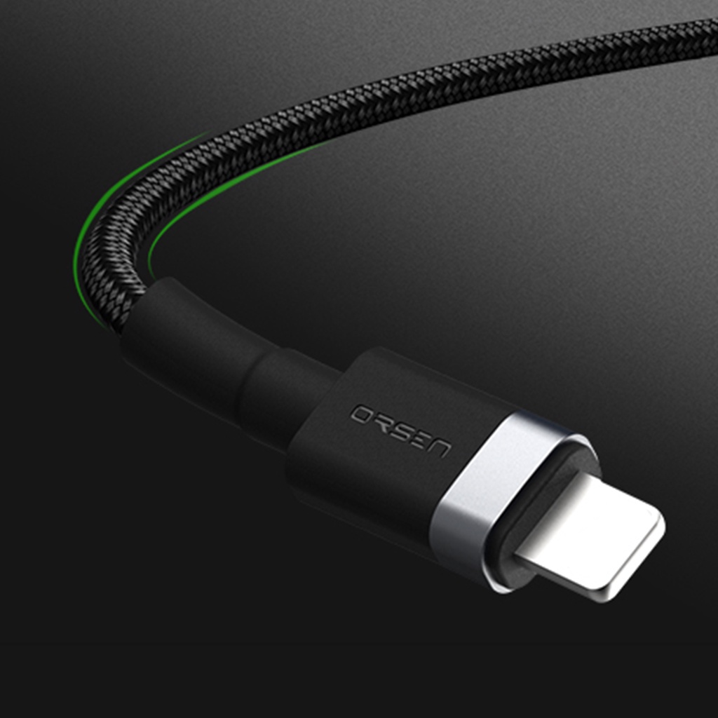 Orsen by Eloop S51 สายชาร์จเร็ว 3A USB Type C to L 27W Max สายถัก USB Data Cable ของแท้