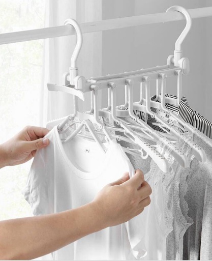 ไม้แขวนเสื้อ พับได้ หมุนได้ 360 องศา ที่แขวนเสื้ออเนกประสงค์