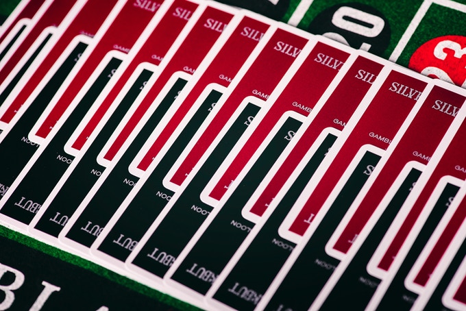 Silver Sackbut Playing Cards (Red)