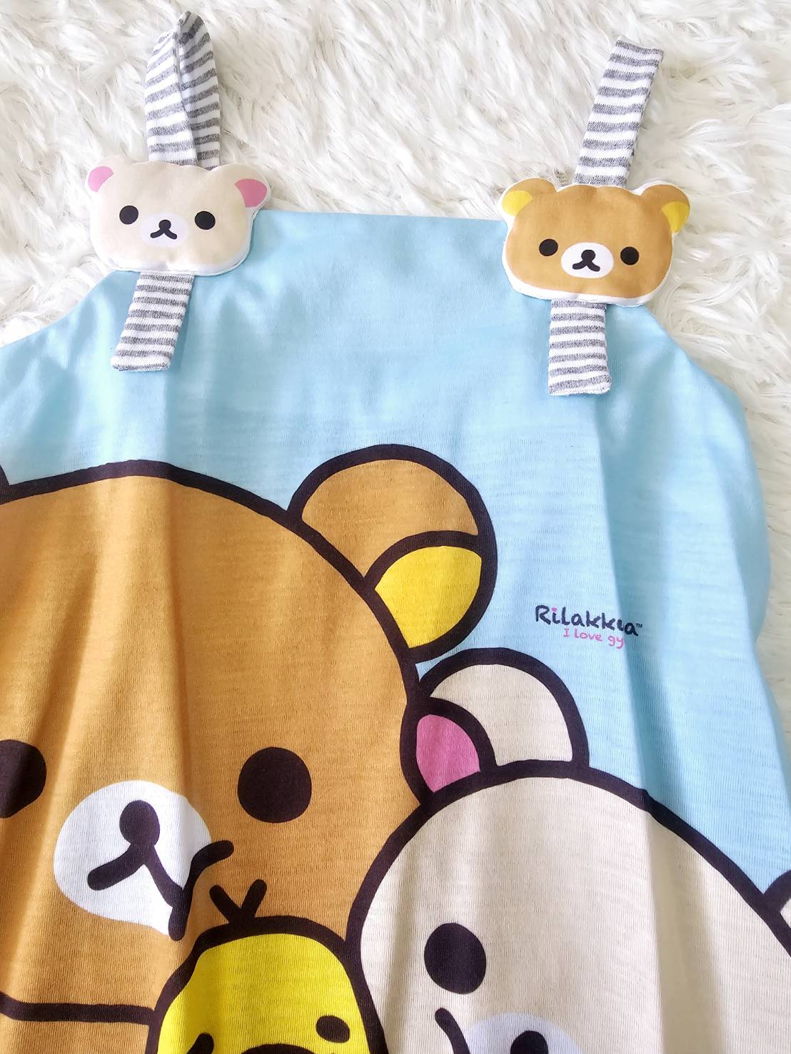 เอี๊ยม จั้มสูท Rilakkuma ไซส์ 3y Laugh by ChaLom มือสอง เหมือนใหม่ ไม่มีตำหนิ