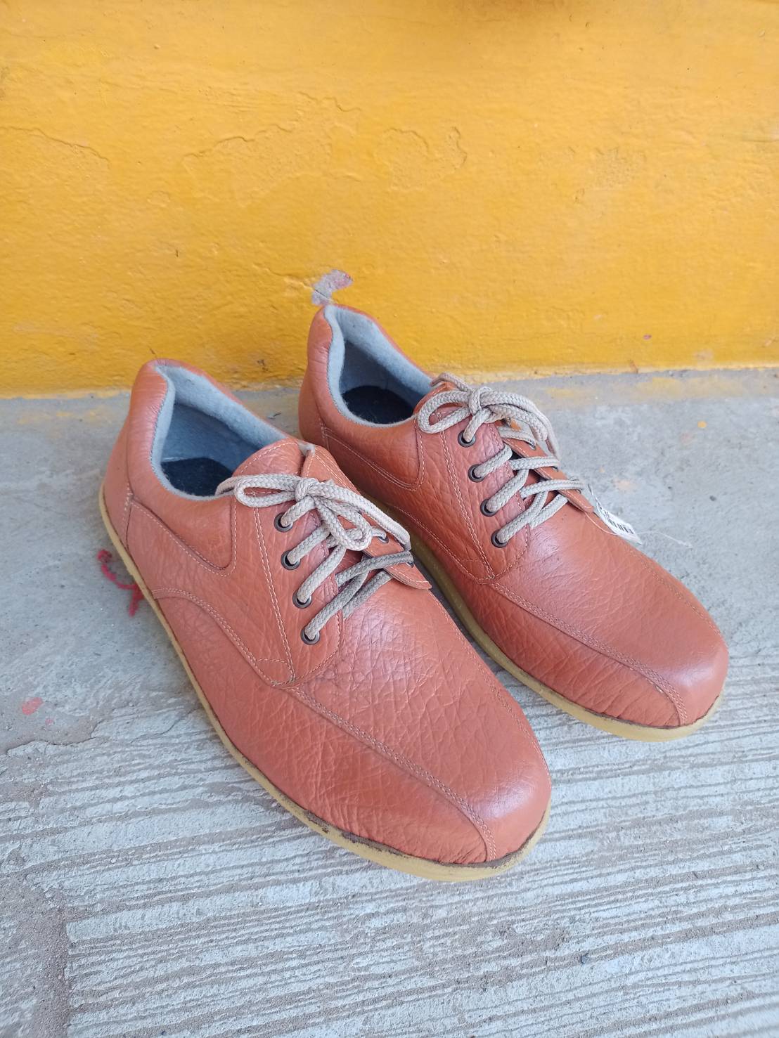 รองเท้าหุ้มส้น หนังช้างลายสีส้ม ไซส์36-45