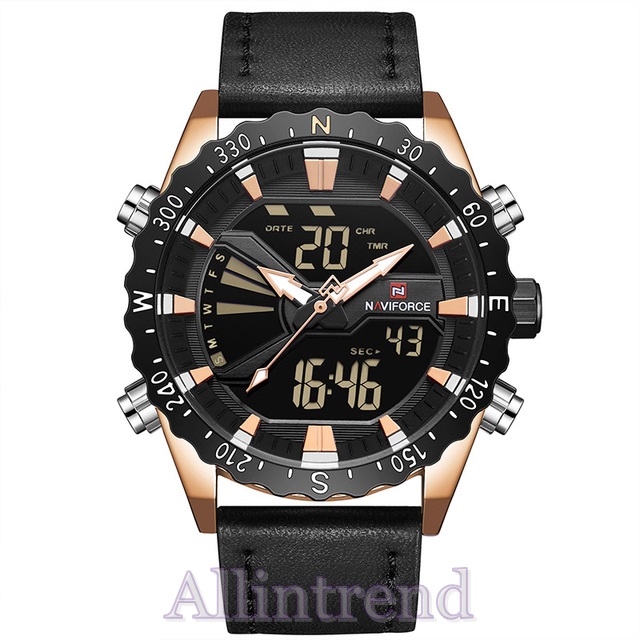 นาฬิกา Naviforce รุ่น NF9136 สีทองชมพู/ดำ ของแท้ รับประกันศูนย์ 1 ปี ส่งพร้อมกล่อง และใบรับประกันศูนย์ ราคาถูกที่สุด