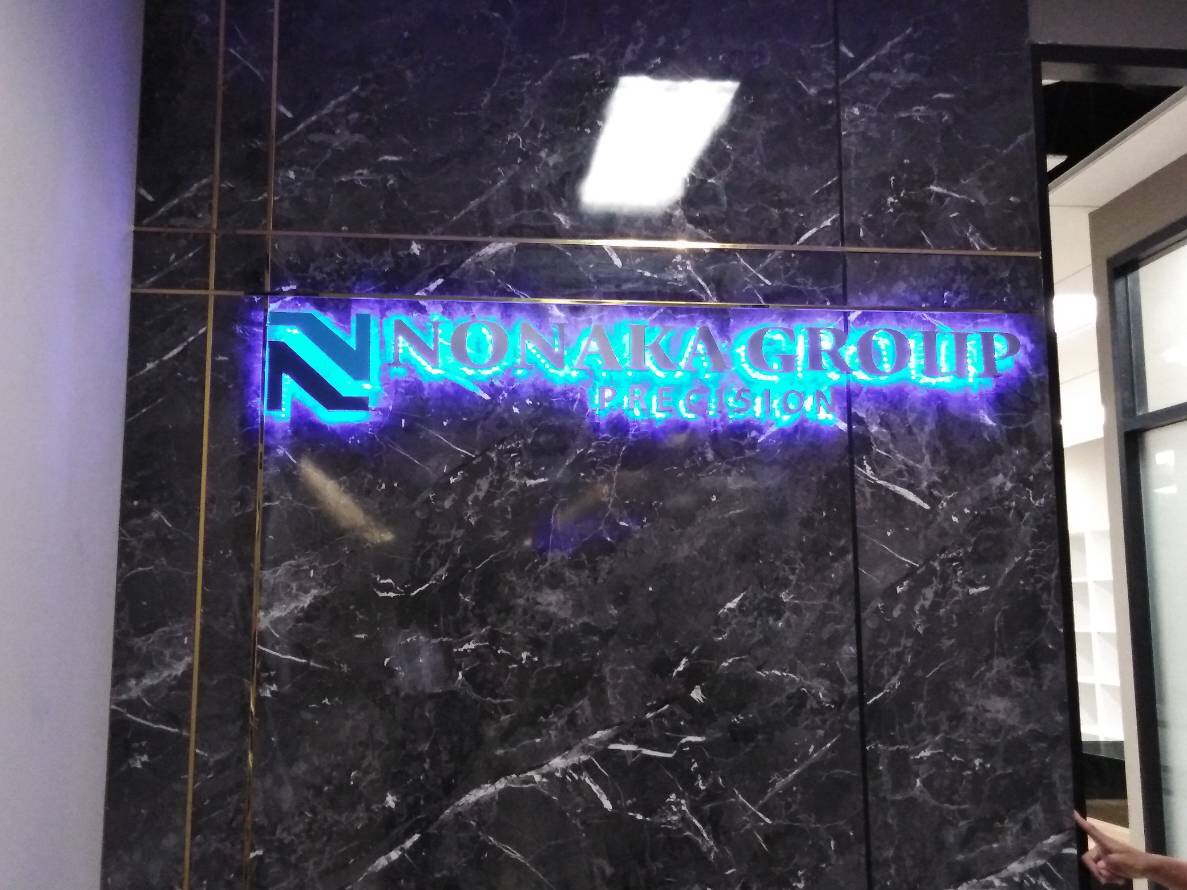 ป้ายอักษรโลหะ ติดไฟออกหลัง #NONAKAGROUP