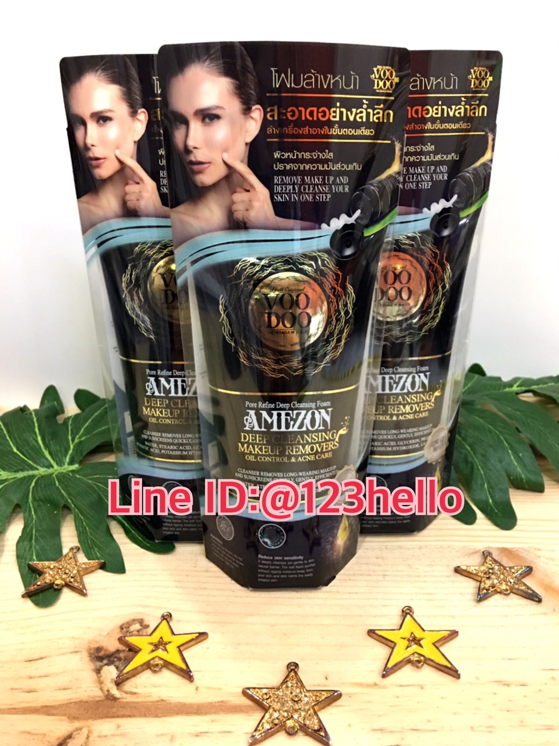 VOO DOO AMEZON DEEP CLEANSING MAKUP REMOVERS วูดู อเมซอน ดีฟ เมคอัพ รีมูฟเวอร์ 100 มิลลิลิตร