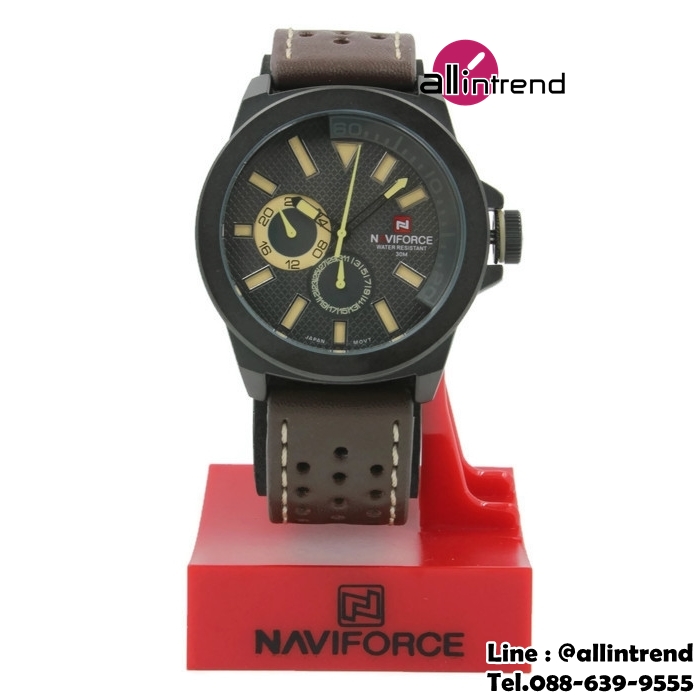 นาฬิกา Naviforce รุ่น NF9064 สีส้มอ่อน/ดำ ของแท้ รับประกันศูนย์ 1 ปี ส่งพร้อมกล่อง และใบรับประกันศูนย์ ราคาถูกที่สุด
