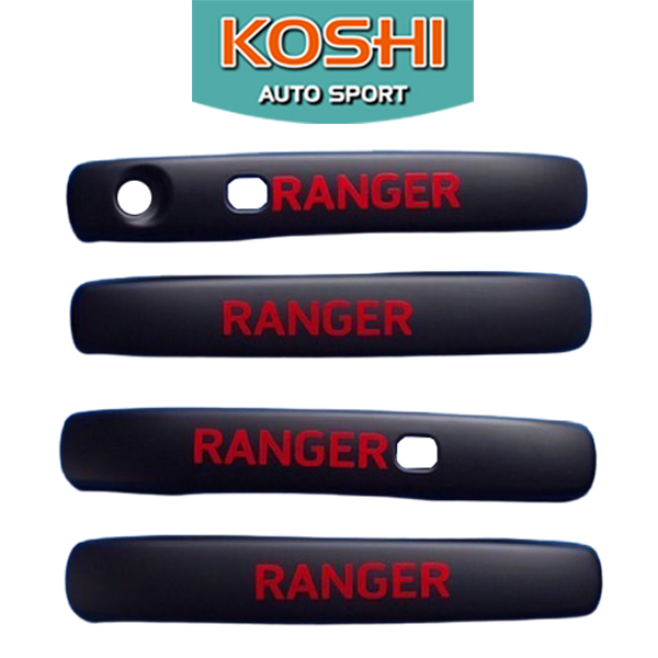 ครอบมือจับ สีดำด้าน Ford Ranger 2022 รุ่น 4 ประตู top ยี่ห้อ lekone