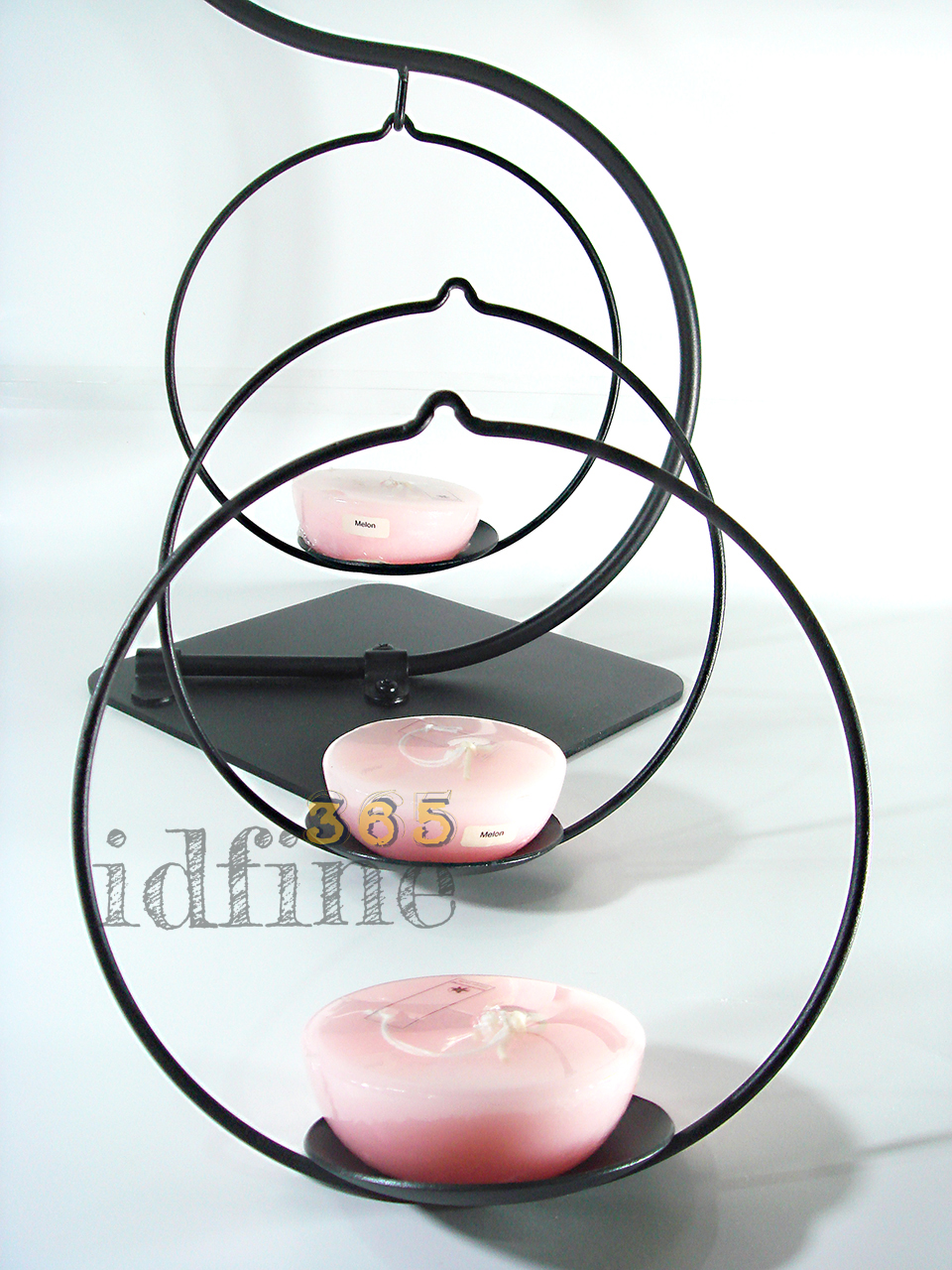เชิงเทียน ที่วางเทียนแบบตั้งพื้น 3 ชั้น สีดำ Candle Stand Set ส่งฟรี พร้อมของแถมเพียบ