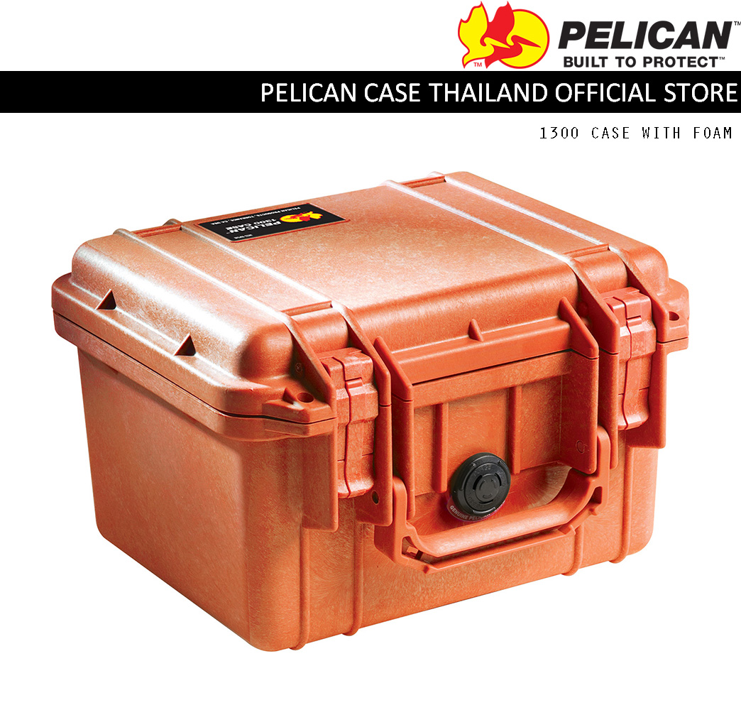 PELICAN 1300 CASE WITH FOAM - ORANGE
