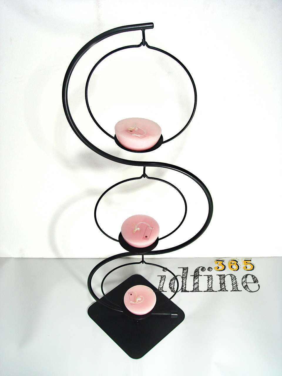 เชิงเทียน ที่วางเทียนแบบตั้งพื้น 3 ชั้น สีดำ Candle Stand Set ส่งฟรี พร้อมของแถมเพียบ
