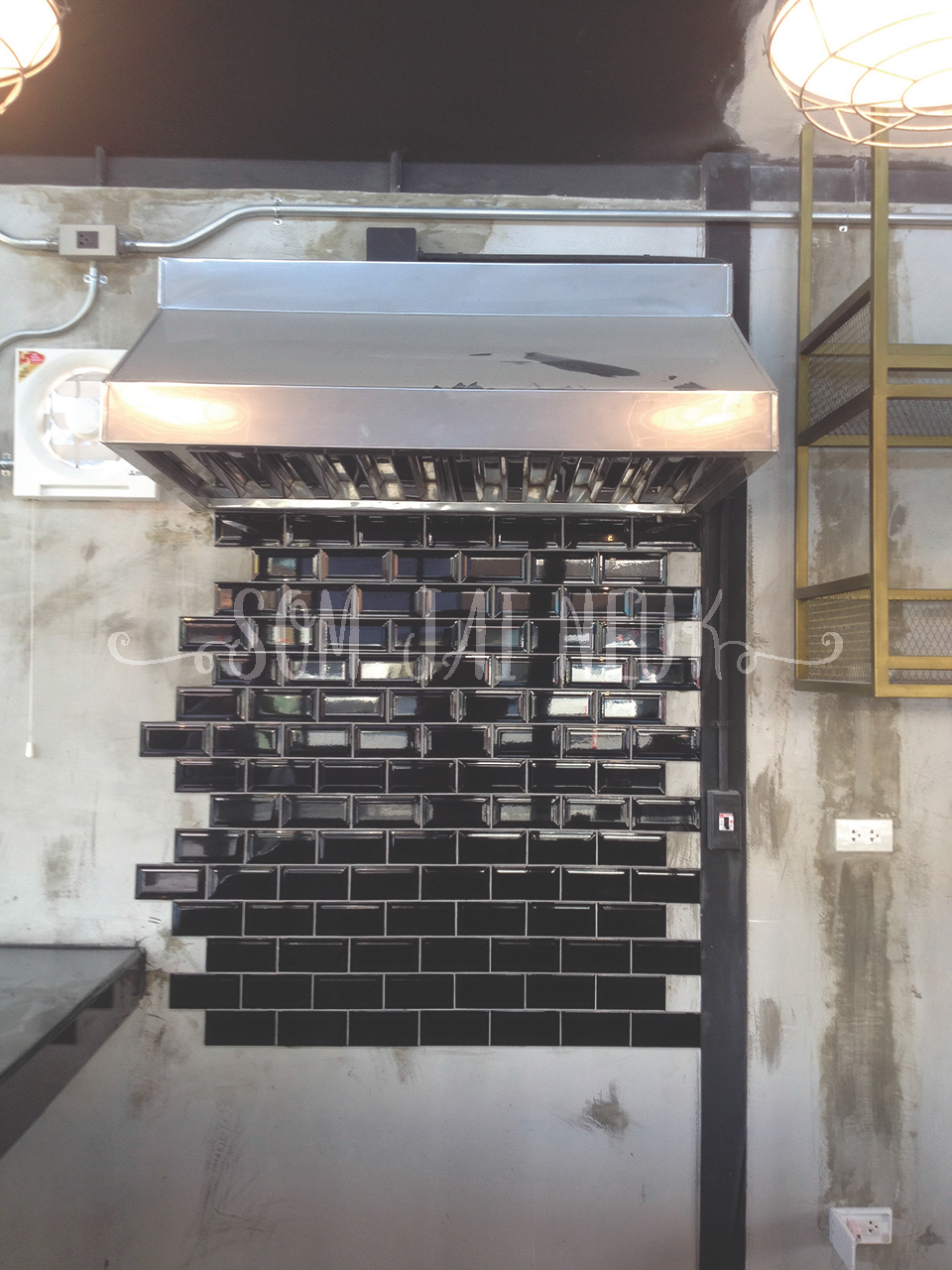 งานก่อเคาน์เตอร์บาร์ ร้าน Surf and Turf @Rama5