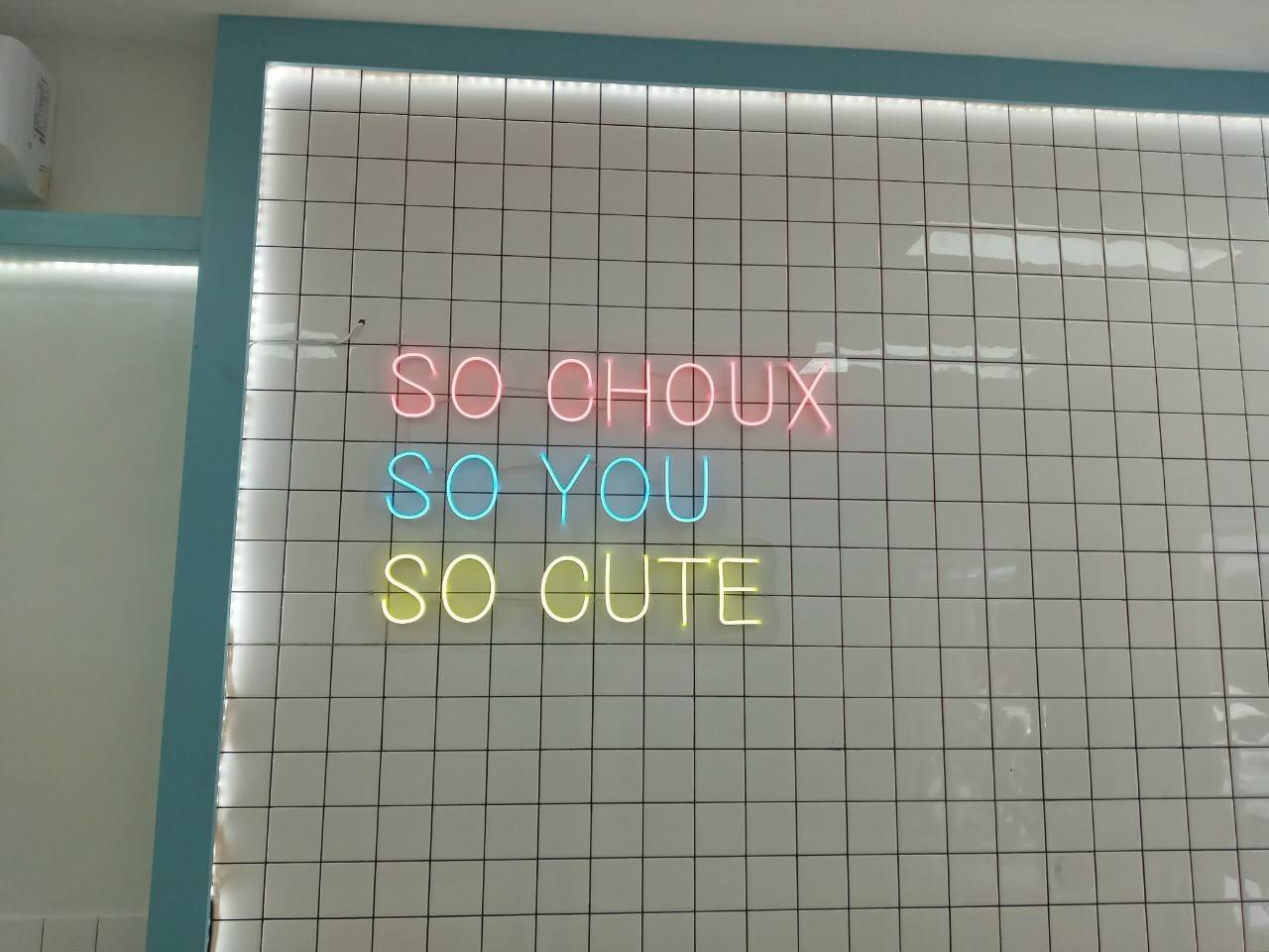 งานติดตั้งป้ายไฟนีออนLED - SO CHOUX SO YOU SO CUTE