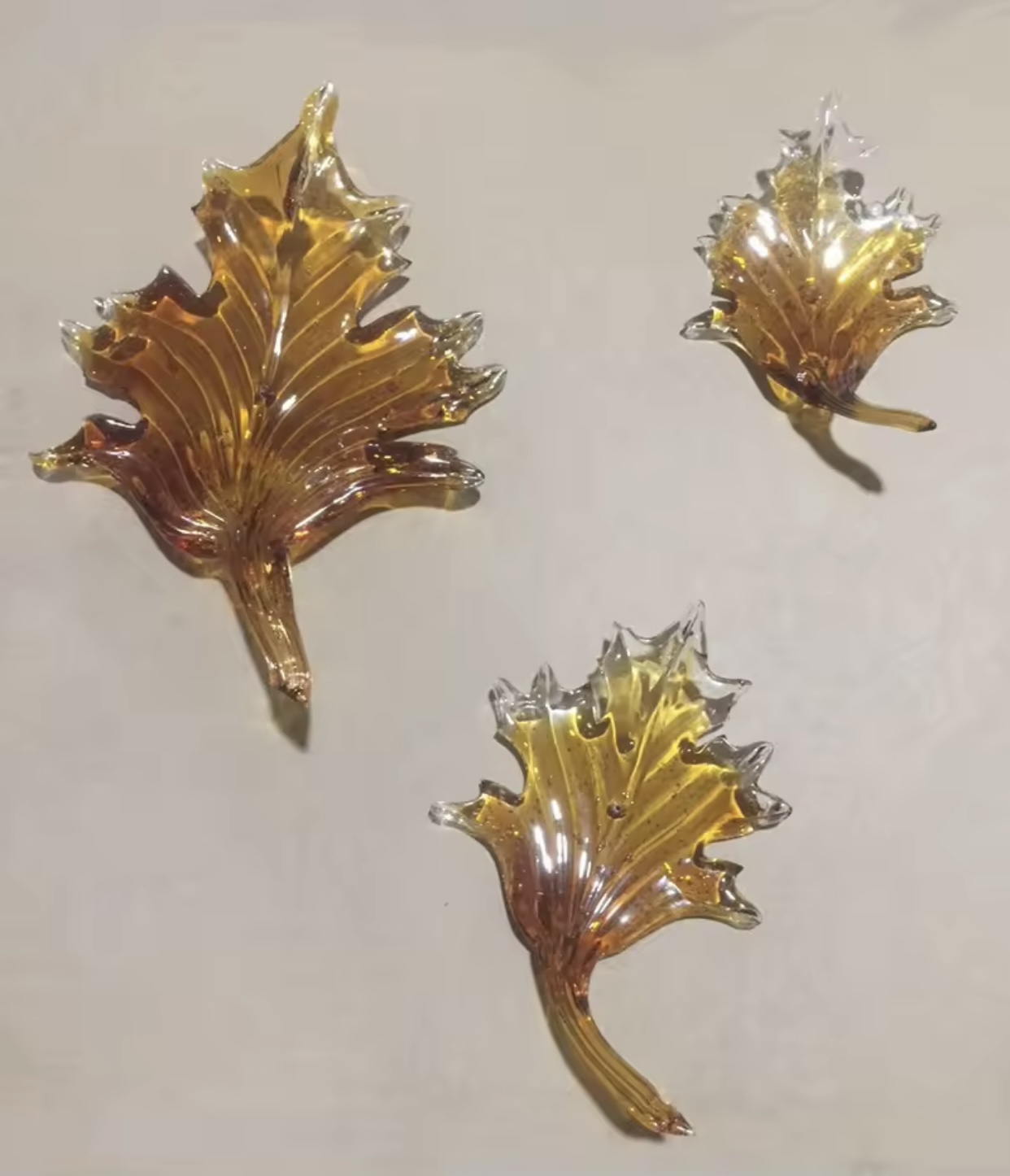 Maple Leaves crystal glass สำหรับ ไฟระย้า โคมไฟ โคมแขวน ไฟเพดาน โคมระย้า ไฟแขวน ไฟกิ่ง ไฟช่อ โคมไฟแขวน