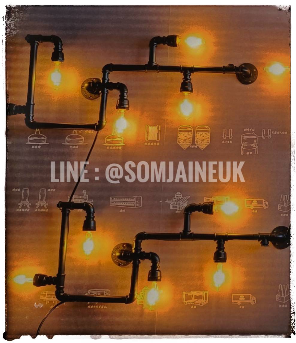 โคมไฟท่อแบบติดผนังขนาด 40x100 ซม มี 3 สีให้เลือก แถมฟรีหลอดเอดิสัน !!! ส่งฟรีทั่วประเทศ