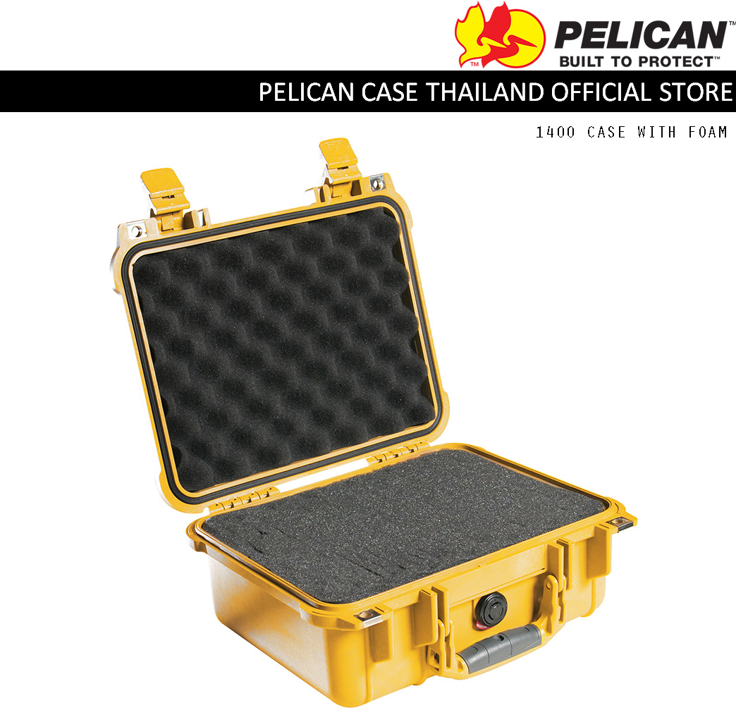 PELICAN 1400 CASE WITH FOAM - YELLOW