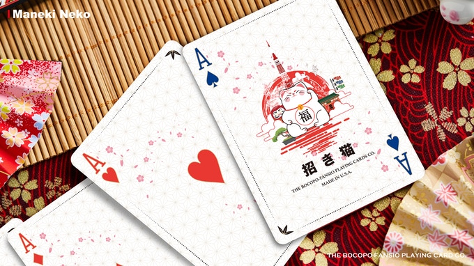 Bicycle Maneki Neko (RED) Playing Cards